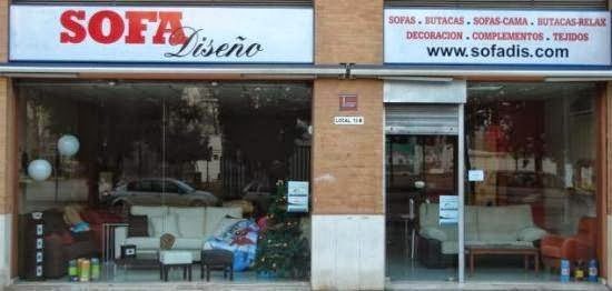 Fachada de la tienda Sofa Diseño en Sevilla